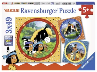 Ravensburger Kinderpuzzle 08000 - Yakari der tapfere Indianer [3x49 Teile]