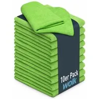 wolk Universaltuch (fusselfrei und frotteeartig) Mikrofasertuch (Polyester, 40x40 cm, 10er-Set, hygienisch auf 90° waschbar)