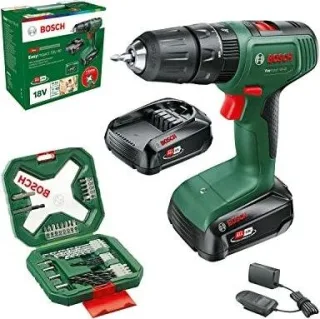 Akku-Schlagbohrschrauber EasyImpact 18V-40+ Zubehörset grün/schwarz, 2x Li-Ionen Akku 2,0Ah, POWER FOR ALL ALLIANCE