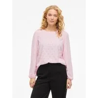 Vila Langarmshirt VIASTA O-NECK L/S TOP - NOOS