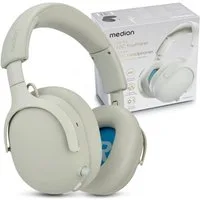Medion® LIFE HX-1 Plus Over Ear-Kopfhörer (MD43771) Kopfhörer (An/Aus Anzeige, Austauschbare Ohrpolster, AUX-Eingang, Bluetooth, Drahtlos, Drehbare Ohrmuscheln, Integrierte Akku, LED-Beleuchtung, Spritzwasserschutz, USB-Ladefunktion, via Wiedergabege
