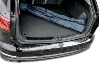 Edelstahl Ladekantenschutz Chrom Stoßstange Schutz Abdeckung mit Abkantung für VW Touareg III CR ab 2018-