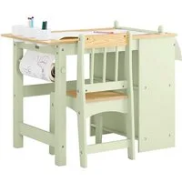 SoBuy Kindersitzgruppe KMB60, Spieltisch Kindermöbel Multifunktions Möbelset, Kindertisch mit 1 Stuhl Kinder Tisch Stuhl Set Maltisch für Kinder