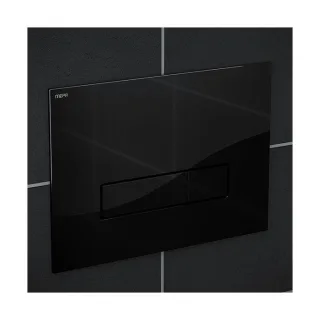 MEPA Orbit Betätigungsplatte 421849 Glas schwarz, für teileingelassene Montage