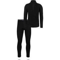 normani Thermounterhemd Herren Merino Langarmshirt und Hose Thermo Skiunterwäsche Unterhemd und Unterhose – 100 % Merinowolle