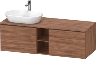 Duravit D-Neo Konsolenwaschtischunterbau wandhängend Nussbaum Matt 1400x550x459 mm - DE4950LBD790000 DE4950LBD790000