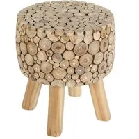 Casa Moro Hocker Beistelltisch Holz Hocker Nachttisch mit Ästen & Zweigen (Designer Sitzhocker Holzhocker rund, Mosaik Sitzhocker), Kunsthandwerk, Jedes Stück ein Unikat