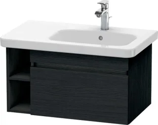 Duravit DuraStyle Waschtischunterbau wandhängend Eiche Schwarz Matt 730x448x398 mm - DS639301616 DS639301616