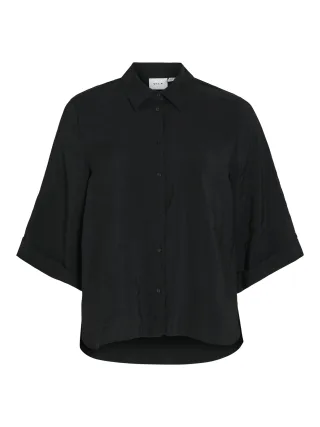 VILA - VIHULA 3/4 SHIRT - NOOS Black Beauty - Gr. - 34