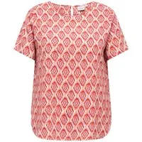 ONLY CARMAKOMA Shirtbluse CARVICA SS TOP WVN NOOS Materialmix, regular fit