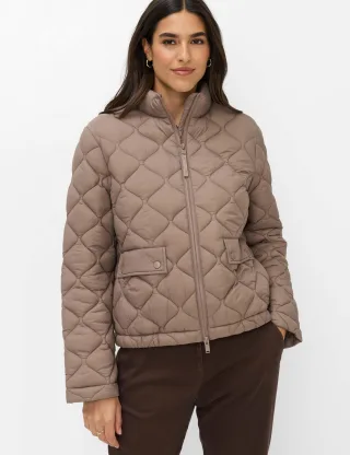 Brax Damen Steppjacke Style KYLA warm greige, hellbraun, Gr. 34