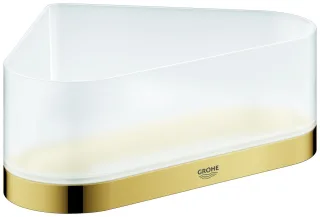 GROHE Eck-Duschablage Selection 41038 mit Halterung Glas/cool sunrise, 41038GL0 41038GL0
