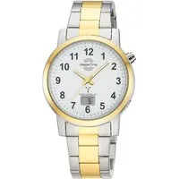 MASTER TIME Funkuhr Basic MTGA-10956-12M, Quarzuhr, Armbanduhr, Herrenuhr, Edelstahlarmband, analog, digital