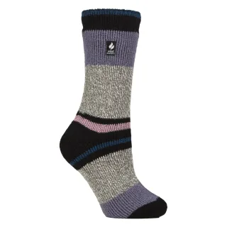 Damen Weiche Warme Winter Streifen Muster Thermosocken
