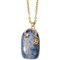 Firetti Kette mit Anhänger Schmuck Geschenk Halsschmuck Anker/Halskette Sternzeichen Geburtsstein, Made in Germany - mit Edelstein