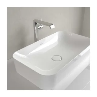 Villeroy & Boch Finion Aufsatzwaschtisch 414361R1 60 x 35 cm, Weiß, Ceramicplus, ohne Hahnlochbank