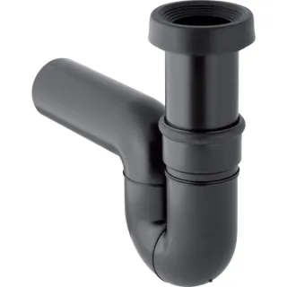 Geberit Ablauf für Hock-WC Abgang waagrecht schwarz in PE 167733161