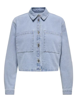 JDY - JDYMARLY L/S BOXY SHACKET DNM NOOS Light Blue Denim - Gr. - L