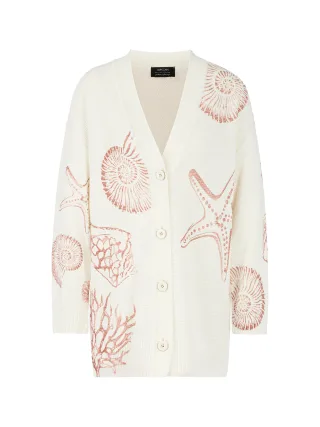 Marc Cain Collections - Longcardigan Knitted in Germany off-white - Gr. - 34