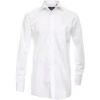 CASAMODA Businesshemd Herren Hemd extra langer Arm 72cm Langarm Hemd uni regular fit, weiß HL21, 45