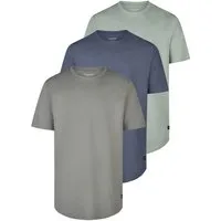 Jack & Jones T-Shirt Herren Basicshirt JJENOA 3er Pack Regular Fit (Vorteilspack, 3-tlg) Kurzarm Tee Shirt mit Rundhalsausschnitt aus 100% Baumwolle