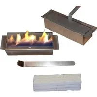 Kaminbau Mierzwa Echtfeuer-Dekokamin Regulierbarer 1 Liter Bio-Ethanol & Brenngel Brenner Edelstahl, Gelkamin, Ethanolkamin, Brennerbox, Lange Brenndauer
