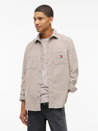 Tommy Jeans (PVH Group) - TJM RLX CORDUROY SHIRT EXT Limestone Dust - Gr. - S