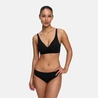 cfab Bügelloser BH Comfort Push up BH mit Spitze-Schwarz-XS (1-tlg)