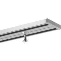 Gardineum Gardinenschiene Vorhangschiene, 2-läufig, vorgebohrt, Längen von 60 cm bis 400 cm mgl., 2-läufig