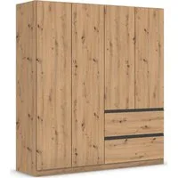 rauch Drehtürenschrank Kleiderschrank Schrank Garderobe COSTA in den Breiten 91/136/181 cm (in 3 Ausstattungen BASIC/CLASSIC/PREMIUM) viel Platz, grifflose Front und Push-to-Open Funktion MADE IN GERMANY