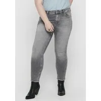 ONLY CARMAKOMA Skinny-fit-Jeans CARWILLY REG SK ANK JNS in washed-out Optik
