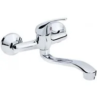 Hydroland Spültischarmatur NANO Küchenarmatur Wandmontage Einhebelmischer Chrom, B634