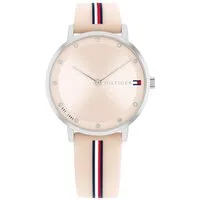 Tommy Hilfiger Quarzuhr PIPPA 1782737, Armbanduhr, Damenuhr, Silikonarmband, analog, Glaskristalle