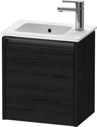 Duravit Ketho.2 Waschtischunterbau wandhängend Eiche Schwarz Matt 410x292x440 mm - K25060R16160000 K25060R16160000