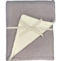 Babydecke Winterdecke Neugeborene Baumwolle/ Fleece OEKO-TEX® Kinderwagendecke, DIKOS, PREMIUM Qualität, ALTROSA/GRAU, warm, kuschelweich, Babygeschenk