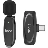 hoco. Mikrofon Drahtloses Lavaliermikrofon für Typ C USB-C Anschluss schwarz 70 mAh (2-tlg)