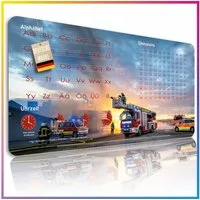 Lineo Schreibtischunterlage Tischunterlage & Malunterlage für Kinder 80x40 cm abwischbar, (Robuste Malunterlage Schreibtisch Unterlegmatte)