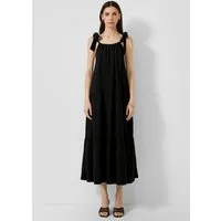 QS Midikleid Kleid Maxikleid aus Leinenmix