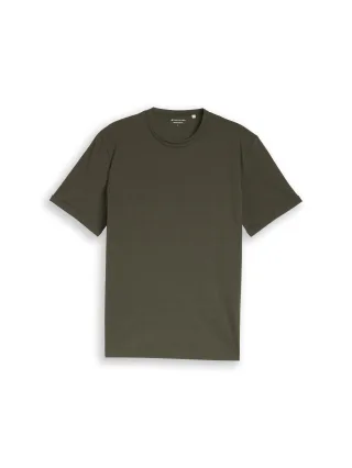 Tom Tailor - T-Shirt mit Logo-Print deep leaf green - Gr. - XXXL