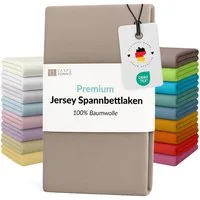 Carpe Sonno Spannbettlaken Jersey Bettlaken 90x200 100x200 140x200 160x200 180x200 200x200 & x220, Jersey, Gummizug: rundum, (1 Stück), Für Matratzen bis 25cm Höhe - 100% Baumwolle - MADE IN EU - OEKO-TEX®