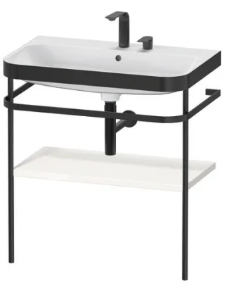 Duravit Happy D.2 Plus c-bonded Set mit Metallkonsole Weiß Hochglanz 775x490x850 mm - HP4737E2222 HP4737E2222