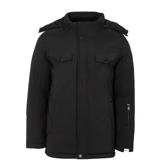 Lee Cooper - Steppjacke für Herren, mit Kapuze (Schwarz)