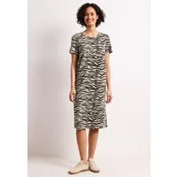STREET ONE Jerseykleid mit Zebramuster