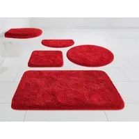 Grund Badematte Melos, Badvorleger, Badezimmer Teppich, sehr weich, Höhe 27 mm, rutschhemmend beschichtet, fußbodenheizungsgeeignet, Kunstfaser, halbrund, melierte Optik, sehr weicher Flor, Melange-Effekt, Made in Europe