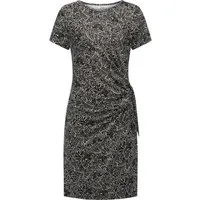 Ragwear Shirtkleid Knotta Print Kurzarm Sommerkleid mit seitlichem Bindeband