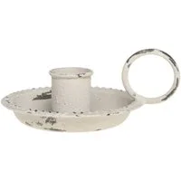 Chic Antique Kerzenständer Chic Antique Kammerleuchter mit Perlkante Antique Creme