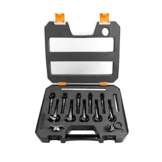5/6/10pcs Woodworking Hole Opener Set Blue Carbide Adjustable Opener Drilling Wood Hinge Drill Bits Detachable Strong Ba