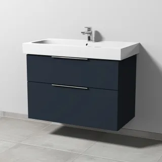 Sanipa 3way Waschtischunterbau zu Geberit iCon Waschtisch mit 2 Auszügen, Marine-Matt UP6521R