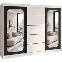 A&J MöbelLand GmbH Schiebetürenschrank BELANO – Moderner Kleiderschrank mit Schiebetüren (Die perfekte Kombination aus modernem Design, hoher Funktionalität und großzügigem Stauraum für Kleidung, Bettwäsche und Accessoires, erhältlich in verschiedene