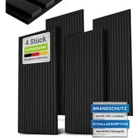 Juskys Wandpaneel, BxL: 60x120 cm, Schallabsorbierend, moderner Holzoptik, hall- und lärmreduzierend